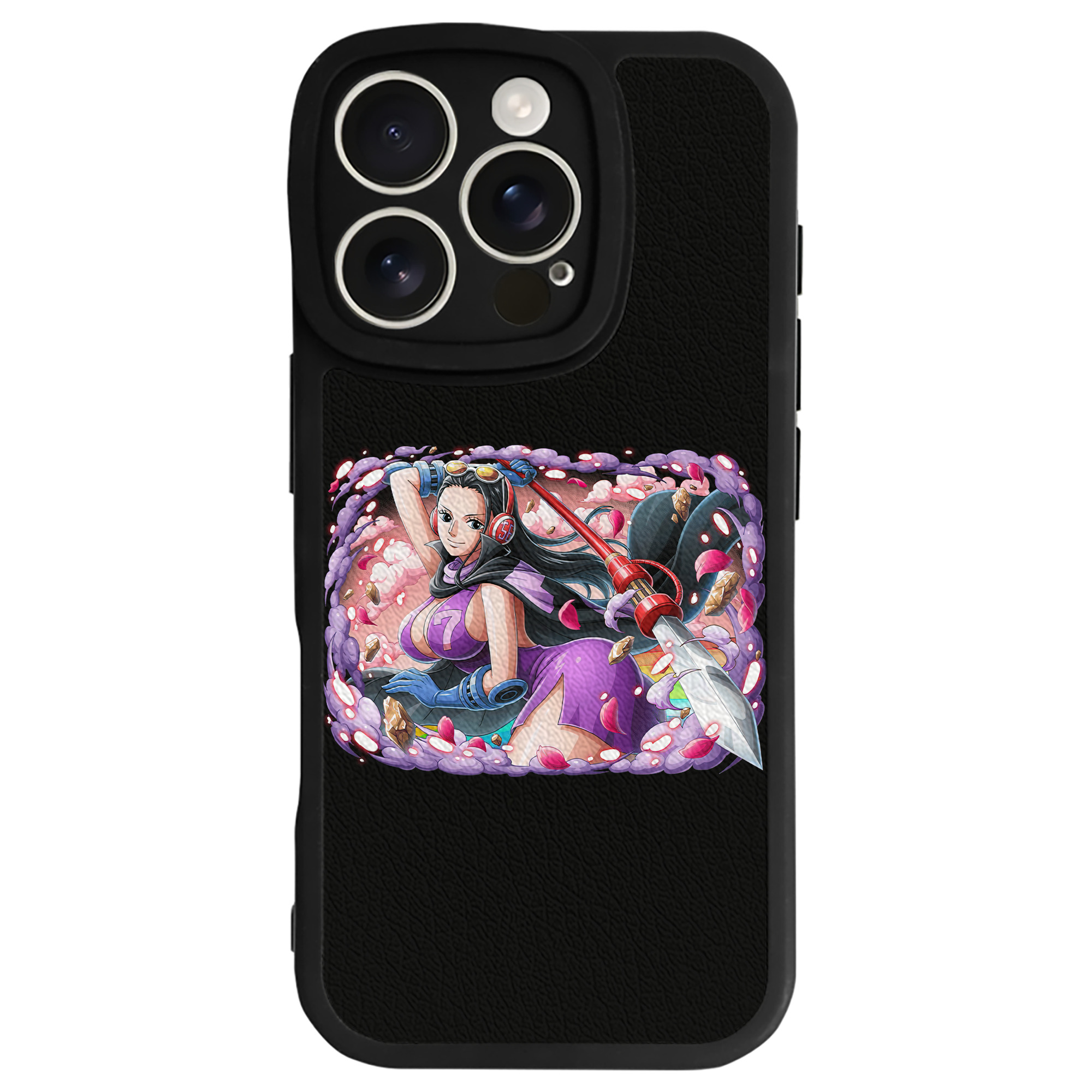 （画像用） ワンピース ニコ・ロビン ONE PIECE Nico Robin 【iPhone 16シリーズ対応】シリコンスマホケース（レザー調） 材質：シリコン